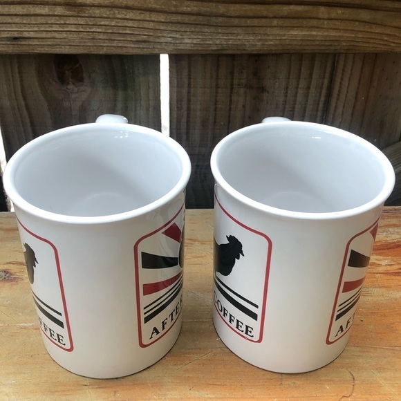 Set of 2 Dat’ Do It Rooster Rooster Before & After Coffee Large 16oz Mugs - Picture 4 of 8